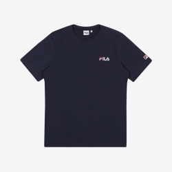 Fila Small Linear Logo - Miesten Poolopaita - Laivastonsininen | FI-42477